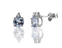 Orecchini Promesse Donna Vita in Oro bianco Acquamarina 0.48 Ct OACQ1 - OACQ1